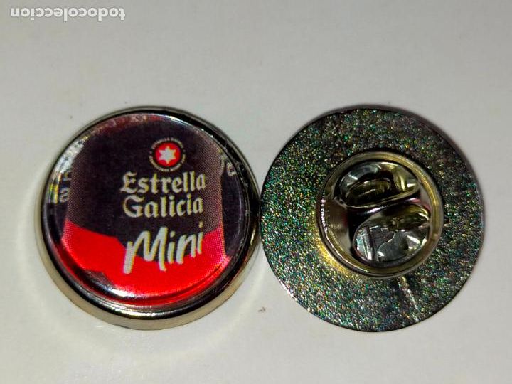 Pins de colecci&oacute;n: pin redondo metal - CERVEZA estrella galicia