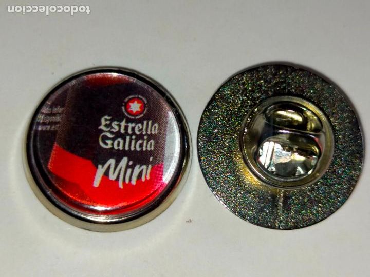 Pins de colecci&oacute;n: pin redondo metal - CERVEZA estrella galicia