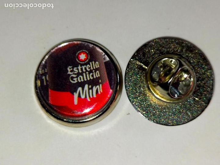 Pins de cole&ccedil;&atilde;o: pin redondo metal - CERVEZA estrella galicia
