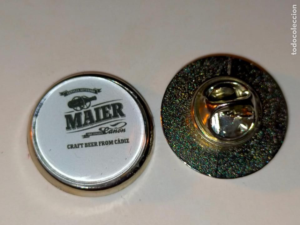 Pins de colecci&oacute;n: pin redondo metal - CERVEZA maier artesanal hecha en C&aacute;diz