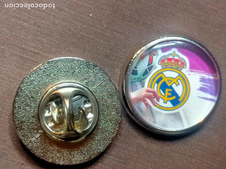 Pins de cole&ccedil;&atilde;o: pin redondo metal - f&uacute;tbol equipo club real Madrid