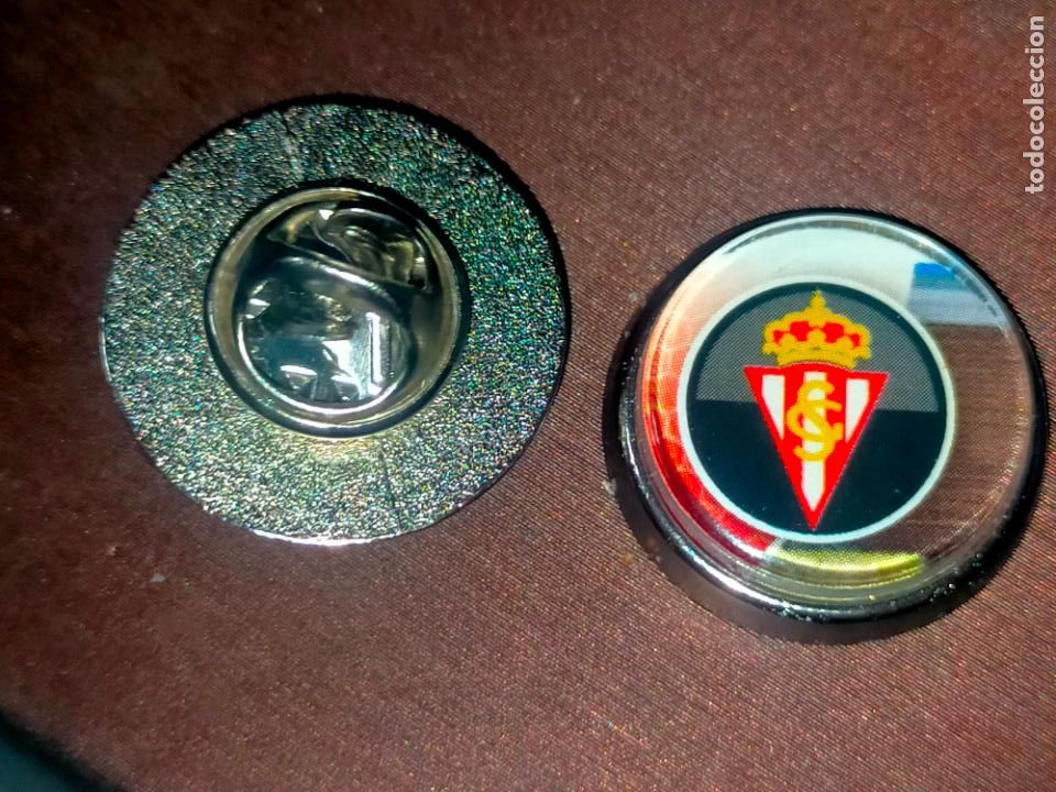 Collection pins: pin redondo metal - f&uacute;tbol equipo club real Sporting de Gij&oacute;n