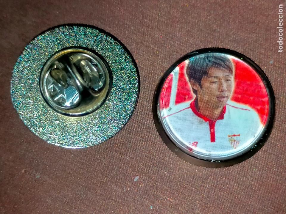 Collection pins: pin redondo metal - f&uacute;tbol equipo club real Sevilla f&uacute;tbol club