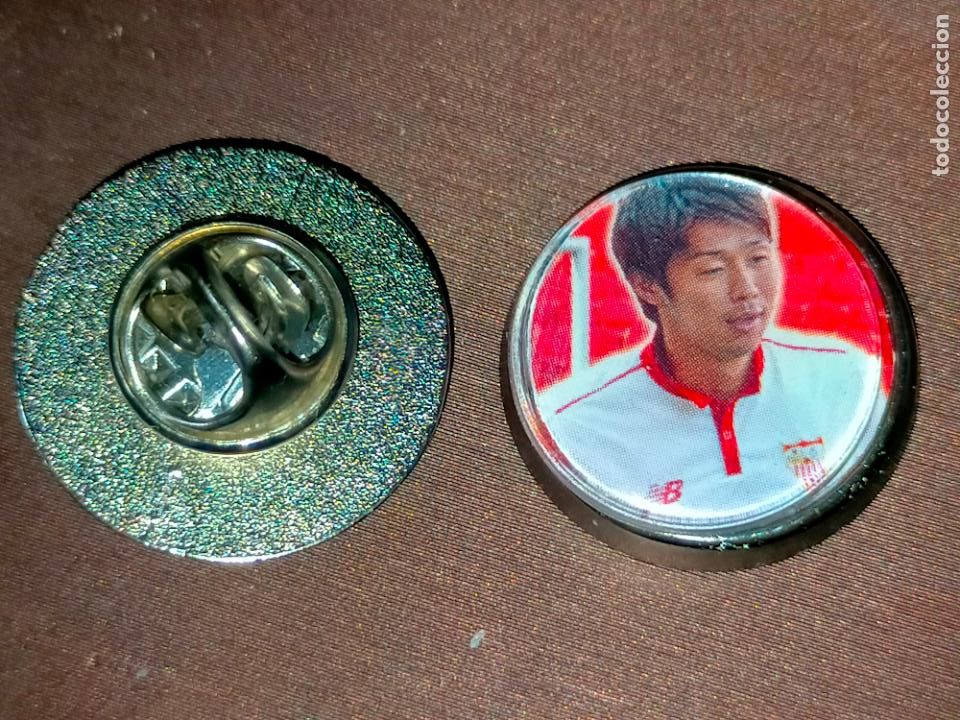 Collection pins: pin redondo metal - f&uacute;tbol equipo club real Sevilla f&uacute;tbol club