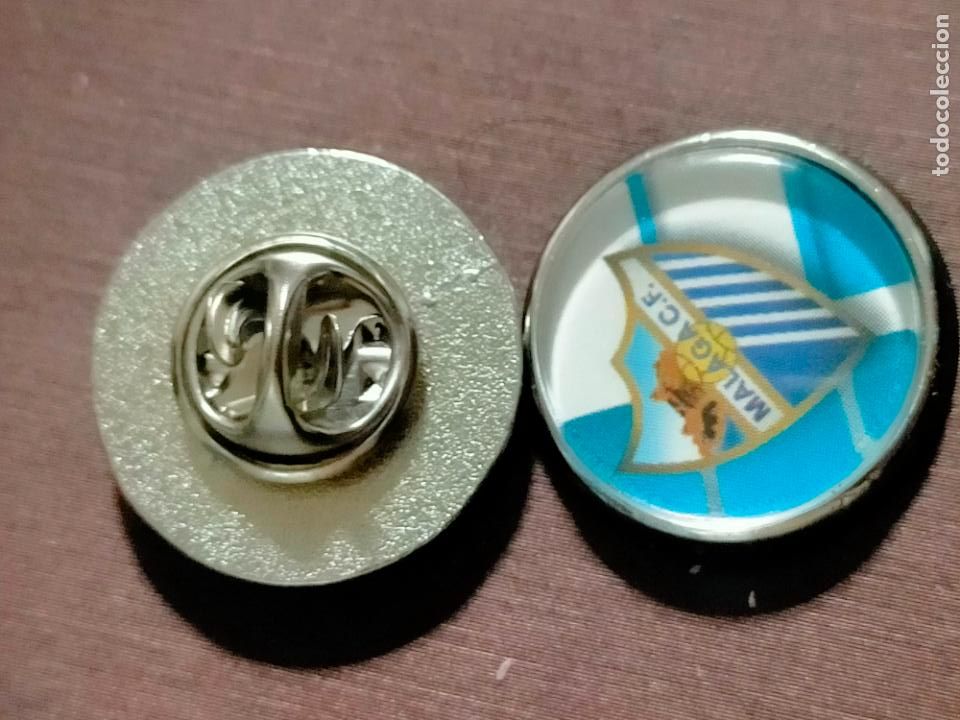 Pins de colecci&oacute;n: pin redondo metal - f&uacute;tbol equipo club M&aacute;laga club de f&uacute;tbol