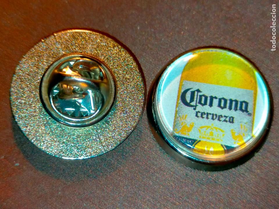 Pins de colecci&oacute;n: pin redondo metal - CERVEZA corona