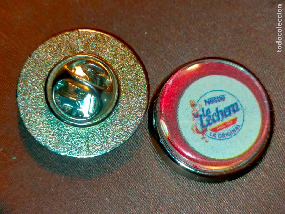 Collection pins: pin redondo metal - publicitario leche la lechera