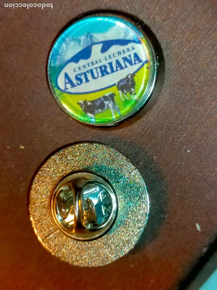 Collection pins: pin redondo metal - publicitario leche la asturiana
