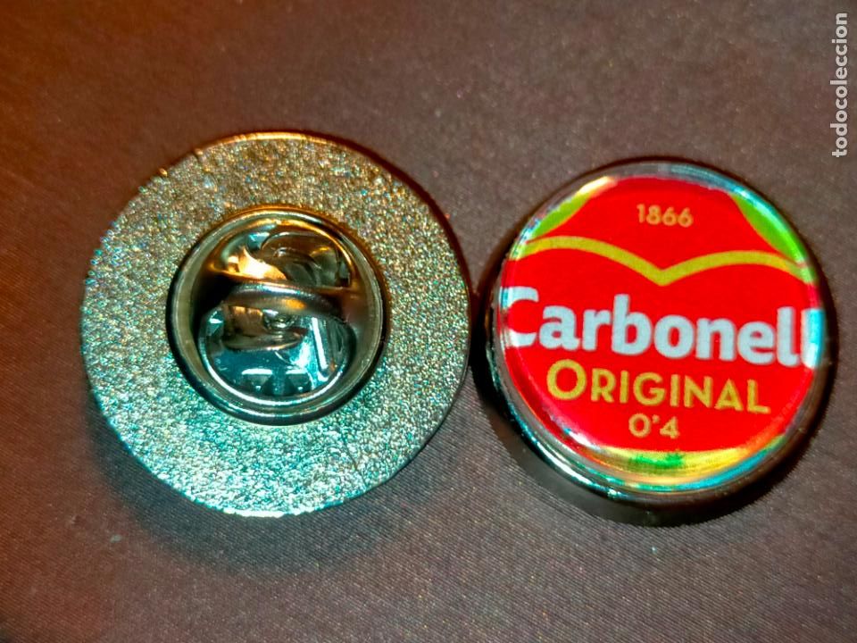 Collection pins: pin redondo metal - publicitario aceite de oliva Carbonell