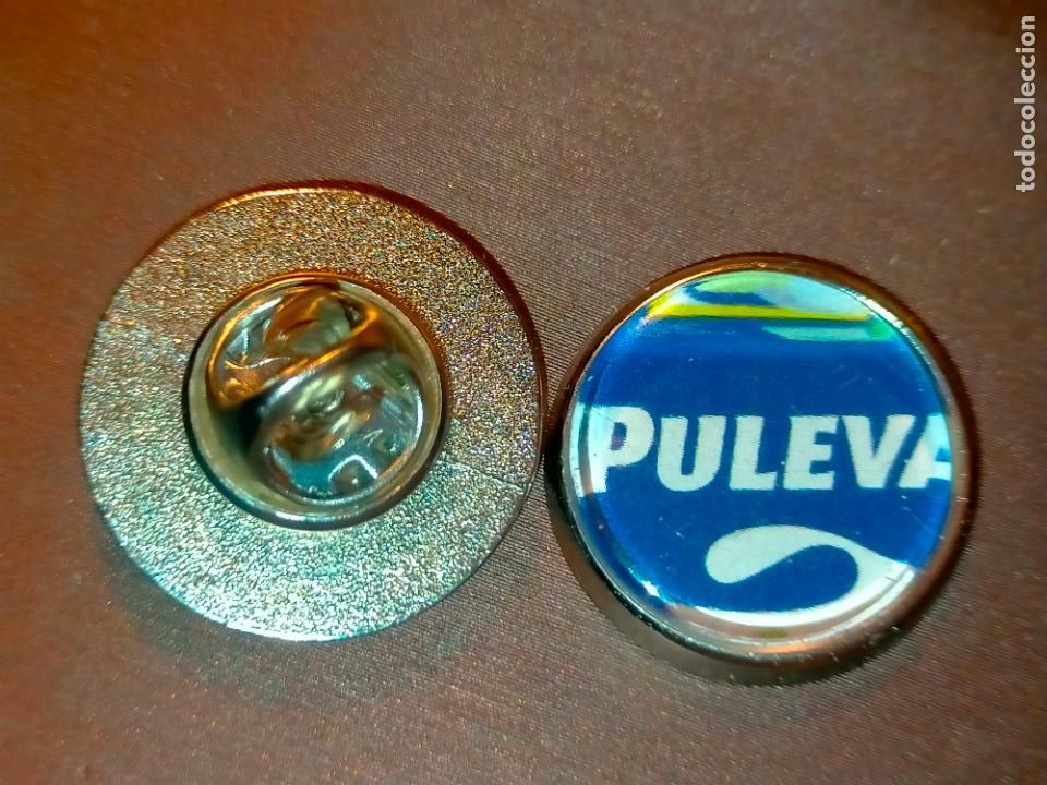 Pins de cole&ccedil;&atilde;o: pin redondo metal - publicitario leche Puleva