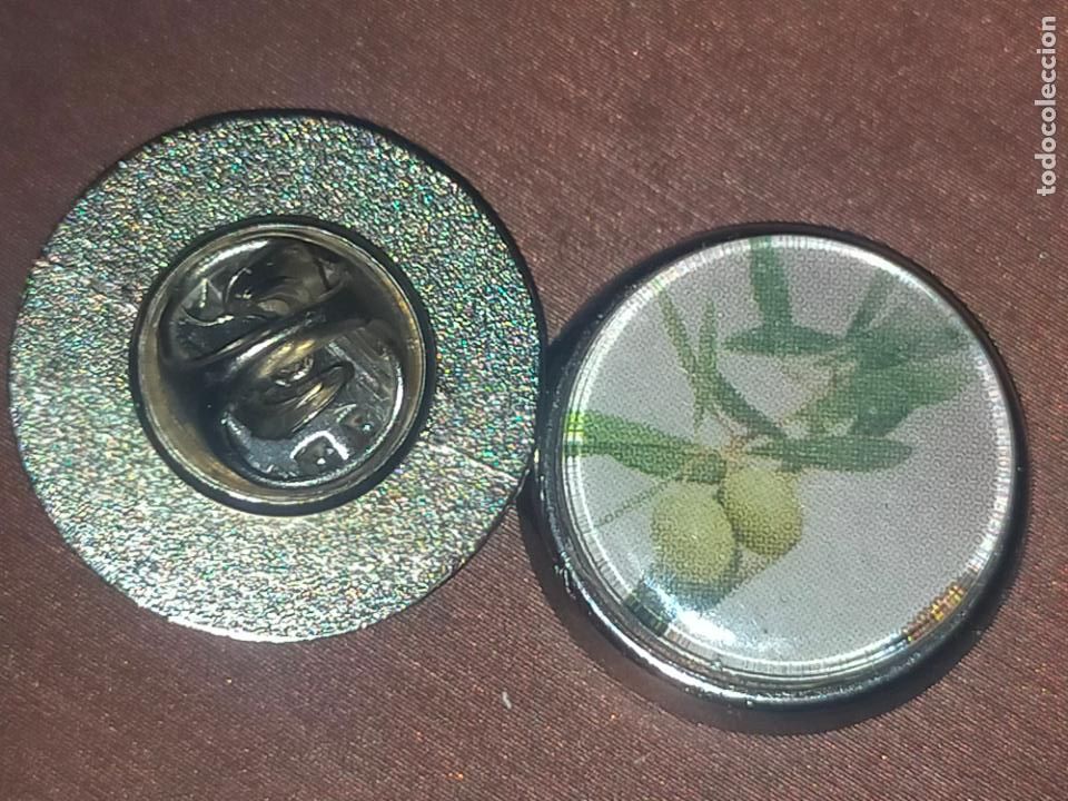 Pin's de collection: pin redondo metal - aperitivos productos andaluces olivas aceitunas