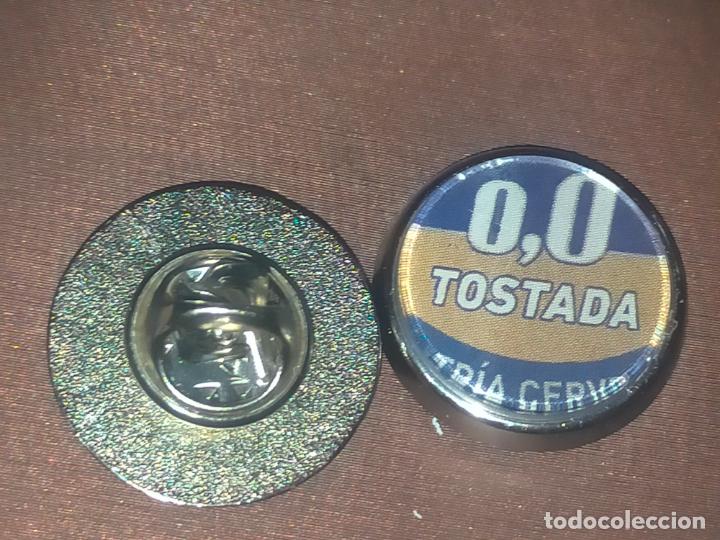 Pin's de collection: pin redondo metal - CERVEZA TOSTADA O.O SIN ALCOHOL