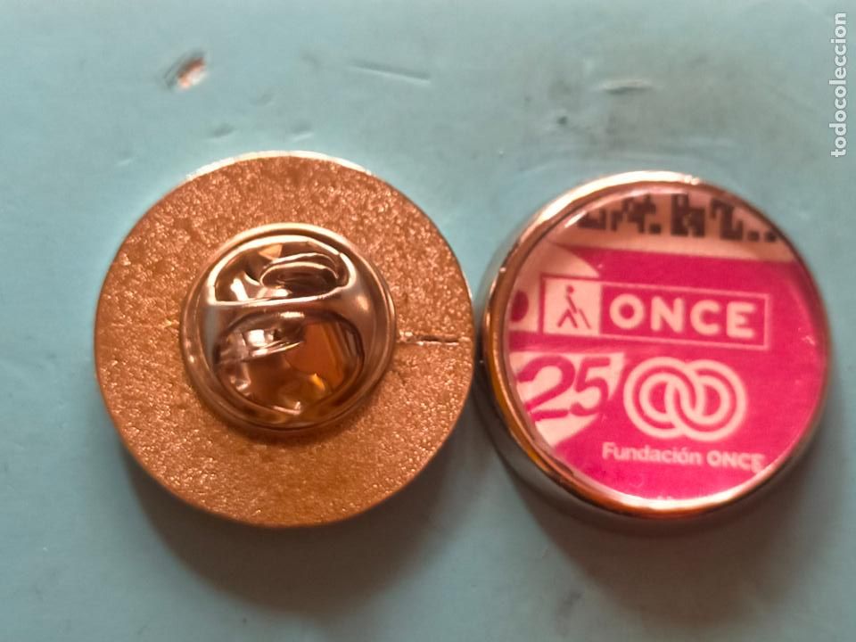 Pins de colecci&oacute;n: pin redondo metal - cup&oacute;n de la ONCE O.N.C.E