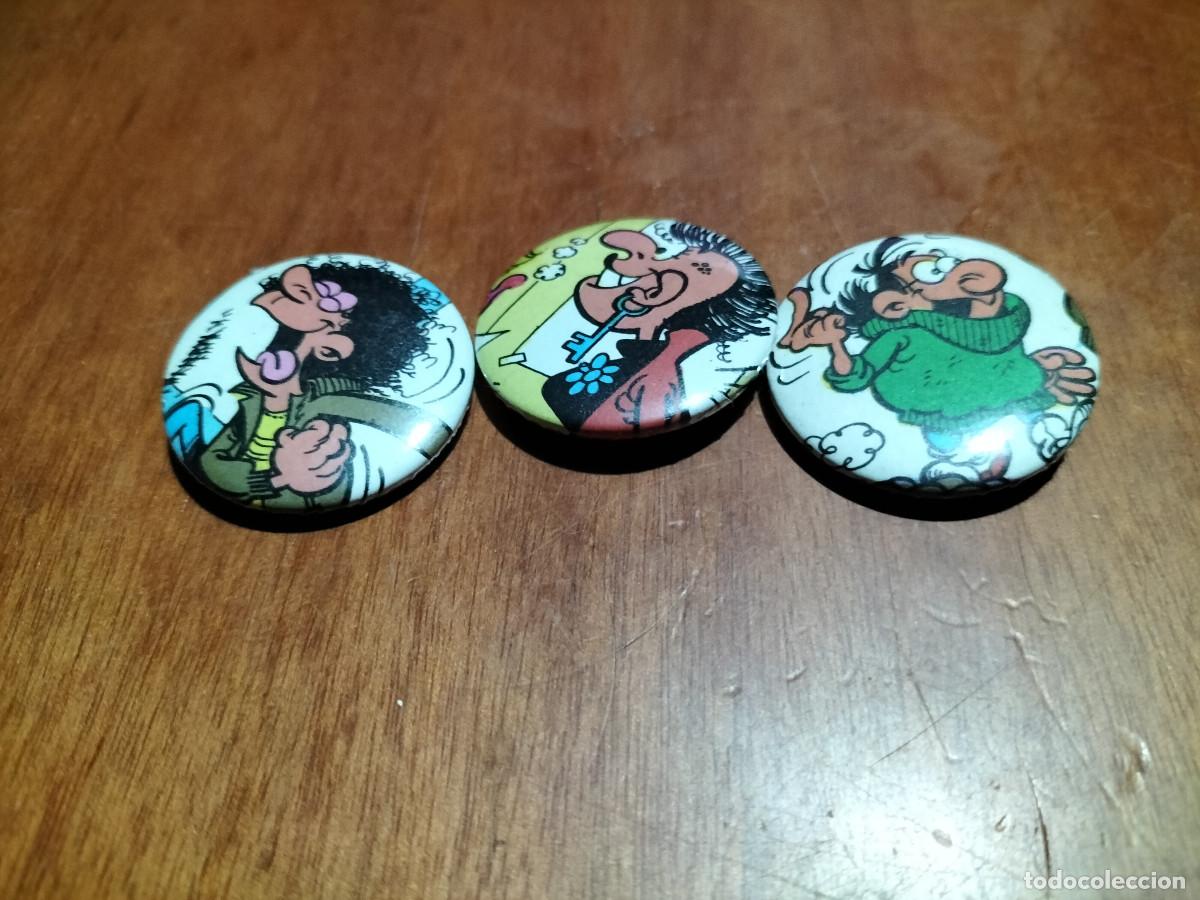 Pins de colecci&oacute;n: CHICHA, TATO Y CLODOVEO III, 3 CHAPAS. PIN. 0,31 MM. DETR&Aacute;S MET&Aacute;LICA. BUEN ESTADO. DIFICIL