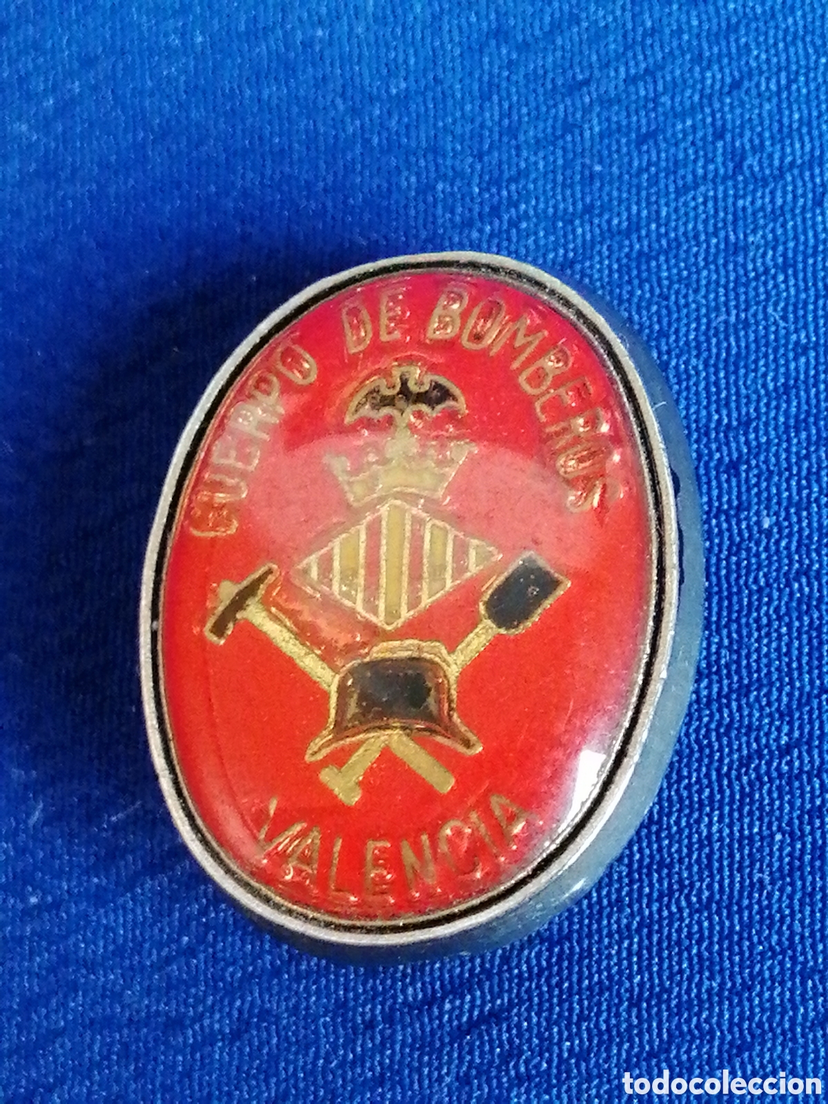 Collection pins: CUERPO DE BOMBEROS VALENCIA INSIGNIA DE OJAL ANTIGUA