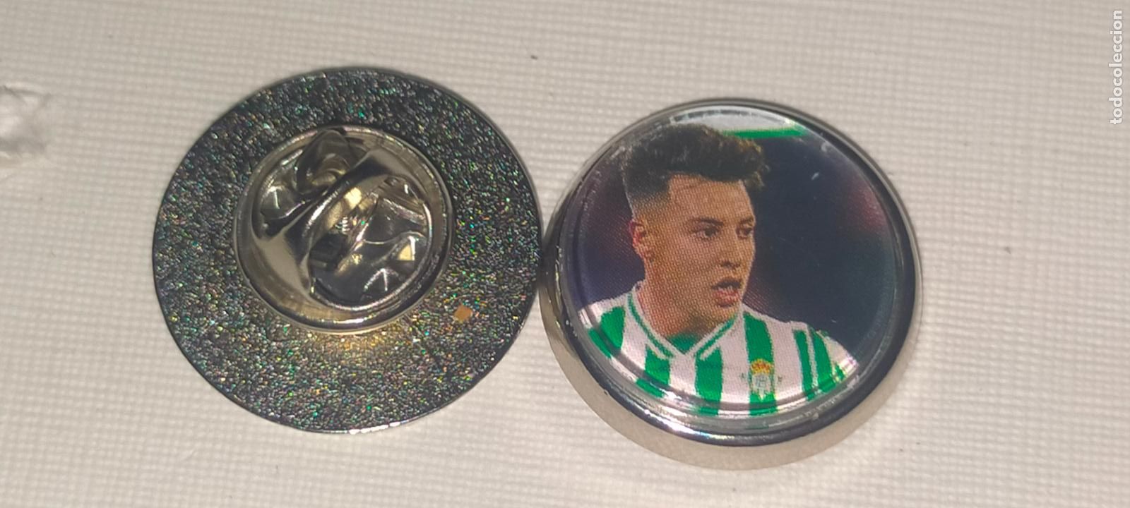 Collection pins: PIN REDONDO METAL - FUTBOL EQUIPO COMPONENTE O JUGADOR CLUB REAL BETIS BALOMPIE