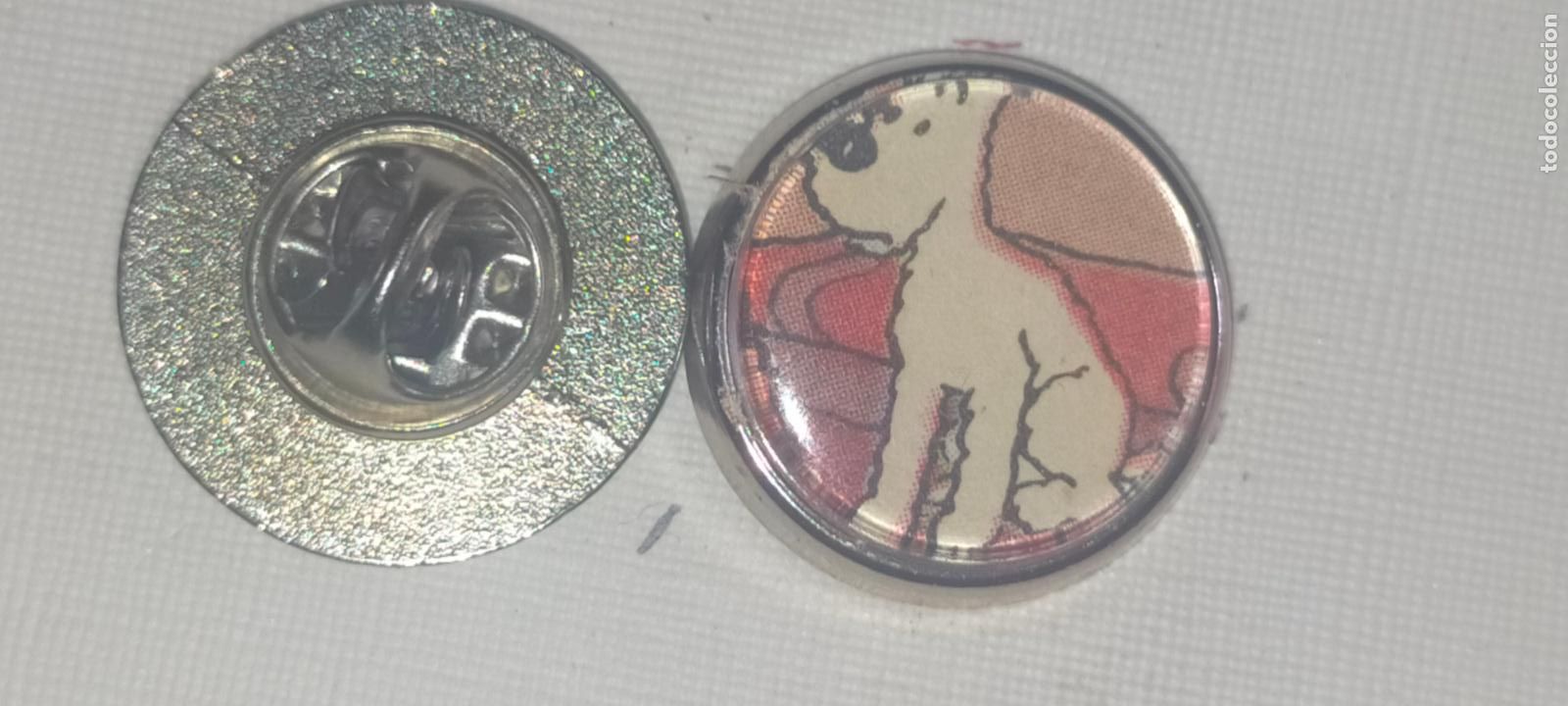 Collection pins: PIN REDONDO METAL - dibujos animados c&oacute;mic las aventuras de Tint&iacute;n y mil&uacute;