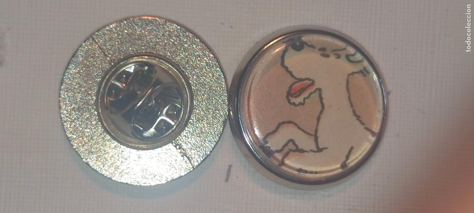 Collection pins: PIN REDONDO METAL - dibujos animados c&oacute;mic las aventuras de Tint&iacute;n y mil&uacute;