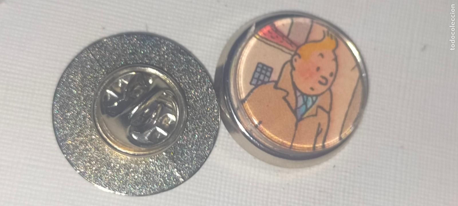 Collection pins: PIN REDONDO METAL - dibujos animados c&oacute;mic las aventuras de Tint&iacute;n y mil&uacute;