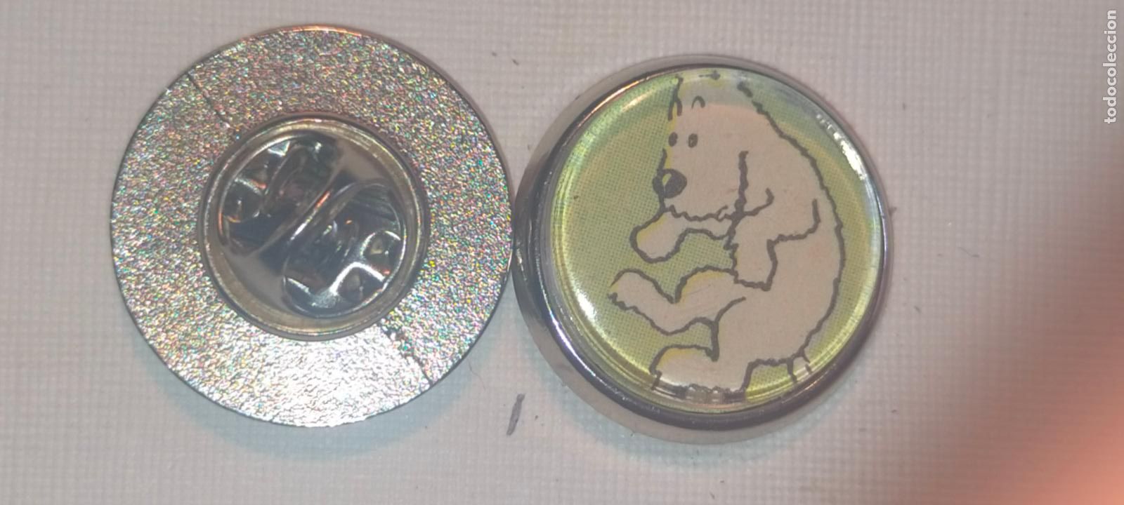 Collection pins: PIN REDONDO METAL - dibujos animados c&oacute;mic las aventuras de Tint&iacute;n y mil&uacute;