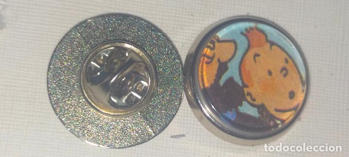 Collection pins: PIN REDONDO METAL - dibujos animados c&oacute;mic las aventuras de Tint&iacute;n y mil&uacute;