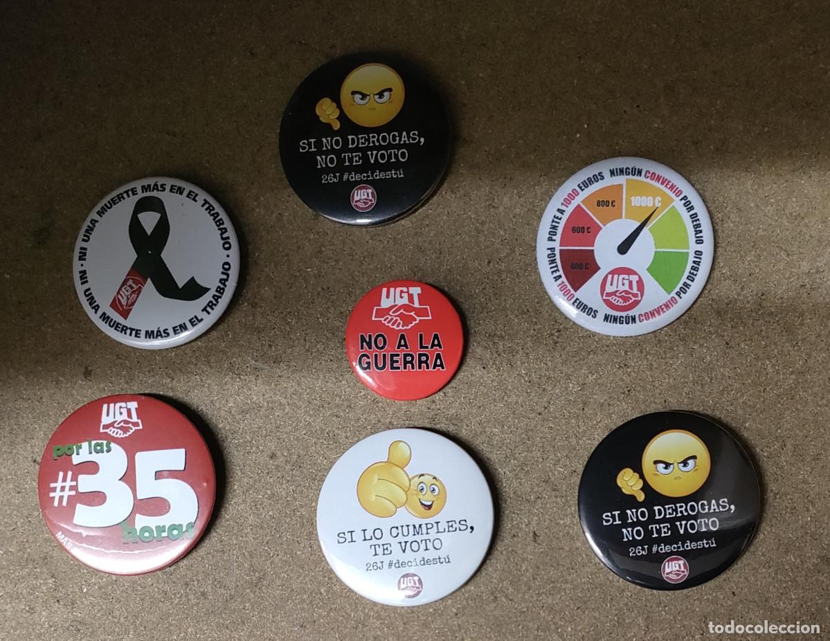 Pins de colecci&oacute;n: 7 CHAPAS UGT - Foto 2