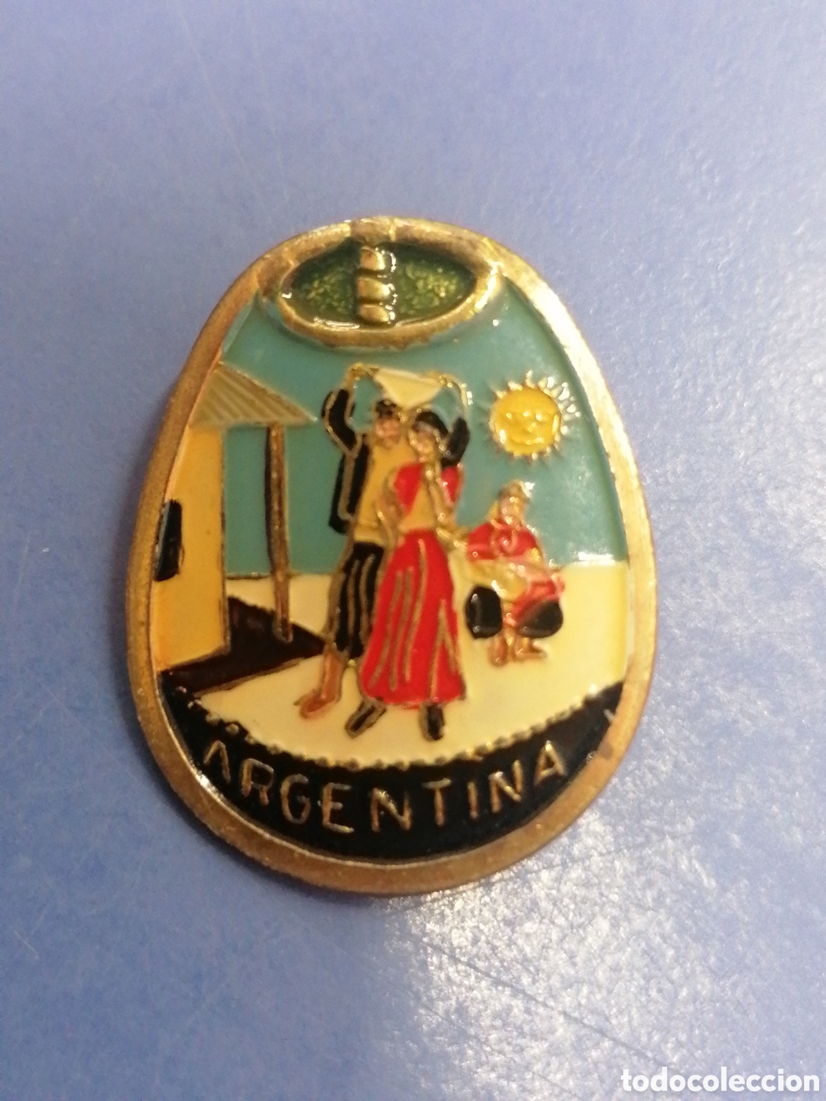 Pins de cole&ccedil;&atilde;o: Pin tipo insignia tipo imperdible motivo Argentina