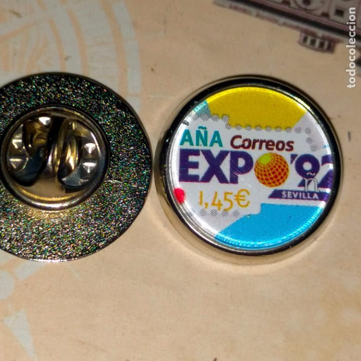 Pins de colecci&oacute;n: pin redondo metal - EXPO 1992 SEVILLA 92 CORREOS Y TELEGRAFOS