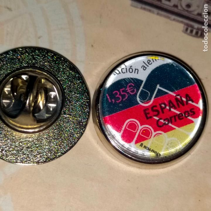 Pins de colecci&oacute;n: pin redondo metal - CORREOS Y TELEGRAFOS SOLIDARIDAD SOLIDARIO