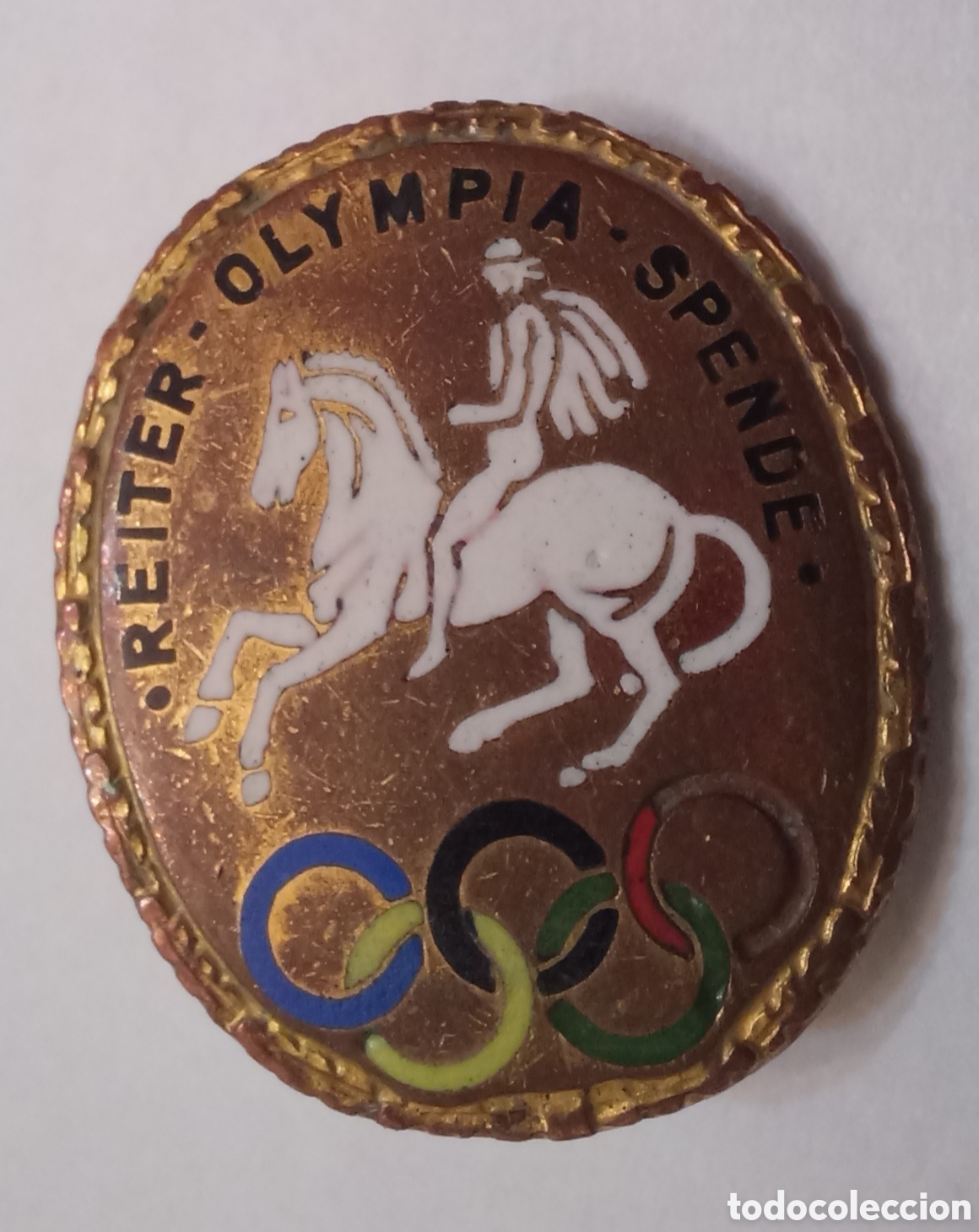 Pins de cole&ccedil;&atilde;o: Antigua insignia alemana de equitaci&oacute;n olimpiadas 1936 env&iacute;o de M&aacute;laga