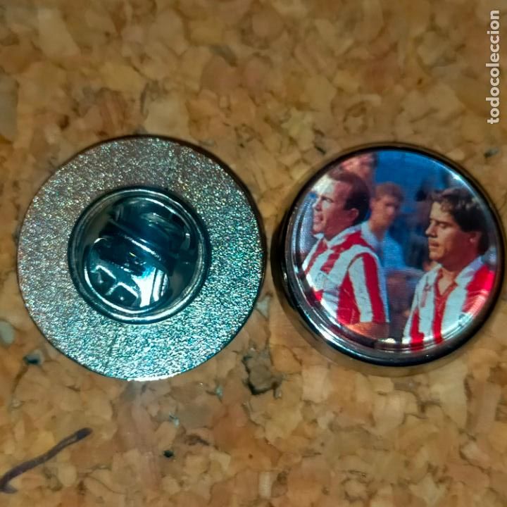 Pin's de collection: pin redondo metal - f&uacute;tbol equipo club jugador atl&eacute;tico de Madrid