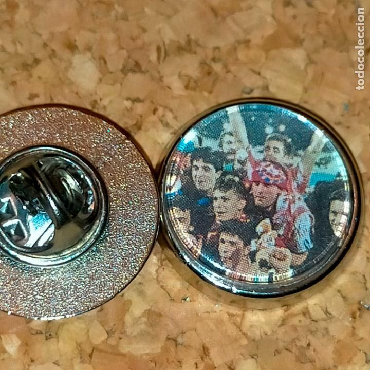 Collection pins: PIN REDONDO METAL - FUTBOL CLUB JUGADOR EQUIPO - liga - atletico de madrid