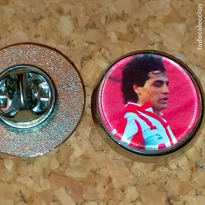 Collection pins: PIN REDONDO METAL - FUTBOL CLUB JUGADOR EQUIPO - liga - atletico de madrid
