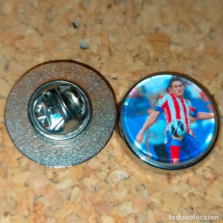 Pin's de collection: PIN REDONDO METAL - f&uacute;tbol equipo club jugador atl&eacute;tico de Madrid