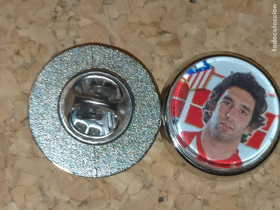 Pin's de collection: PIN REDONDO METAL - f&uacute;tbol equipo club jugador atl&eacute;tico de Madrid
