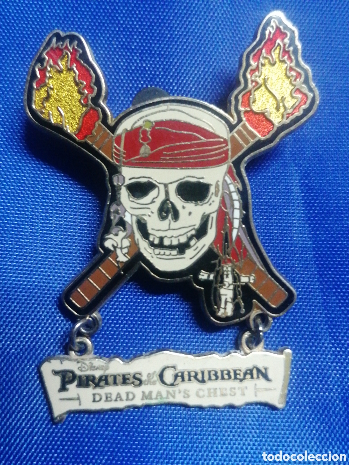 Pins de colecci&oacute;n: Pin grande Piratas del Caribe pirates of Caribbean oficial disney