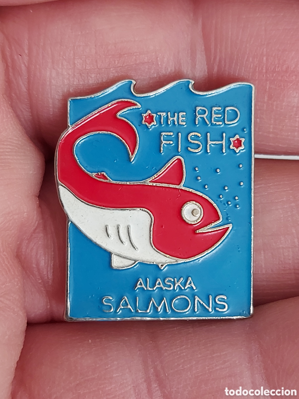 Pins de colecci&oacute;n: Pin Pesca del salm&oacute;n Alaska
