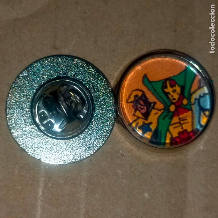 Pins de colecci&oacute;n: Pin redondo metal . Superh&eacute;roes comic dibujos animados acci&oacute;n