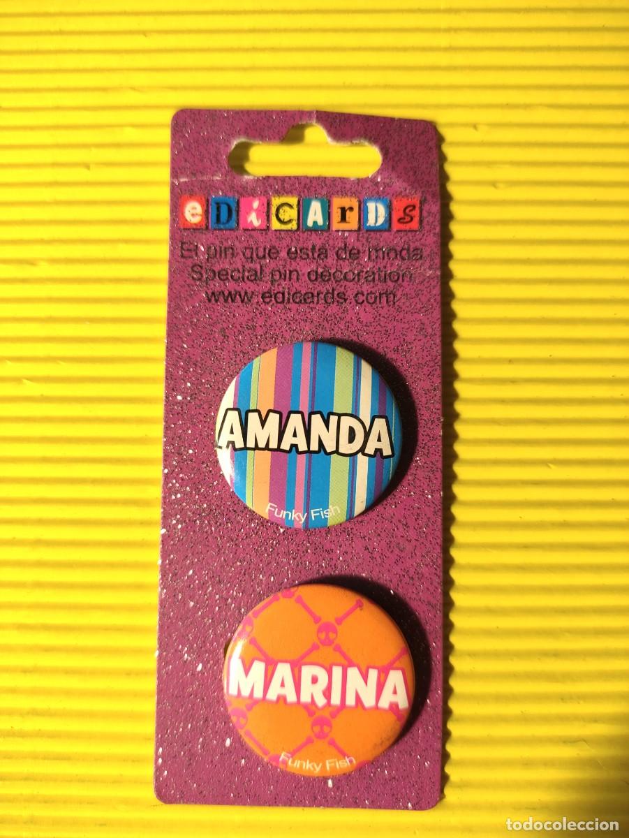 Pins de cole&ccedil;&atilde;o: PIN CHAPA * AMANDA * MARINA ** MODA . DECORACION **EMBLISTADO NUEVO SIN USO
