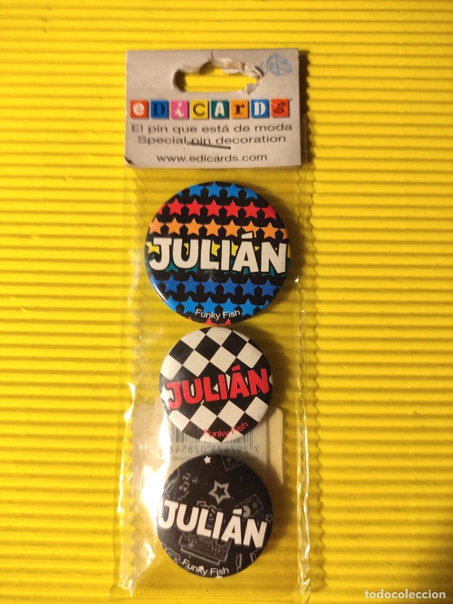 Pins de cole&ccedil;&atilde;o: PIN CHAPA *JULIAN ** MODA . DECORACION **EMBLISTADO NUEVO SIN USO