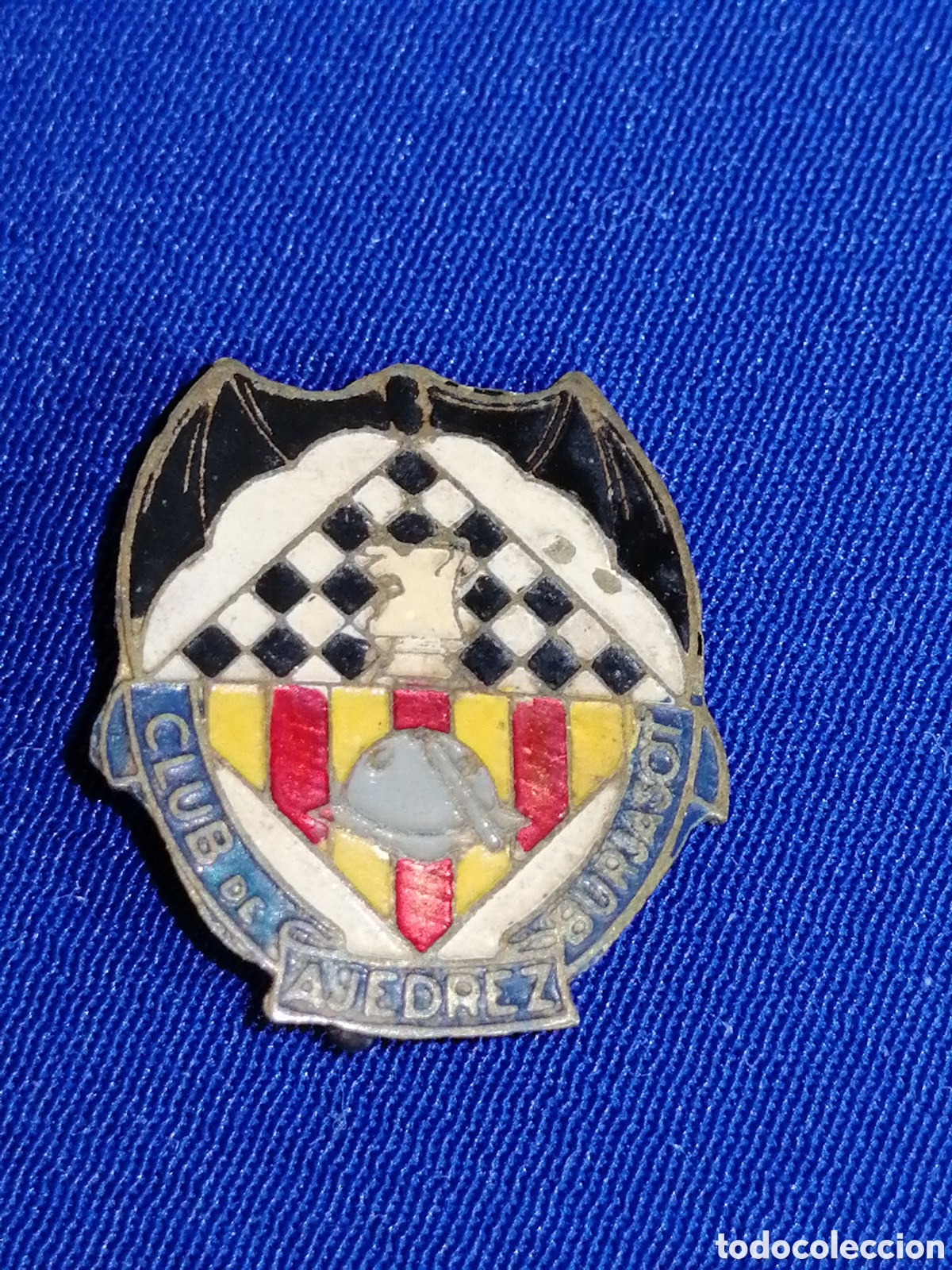 Pins de colecci&oacute;n: CLUB DE AJEDREZ DE BURJASOT INSIGNA DE ALFILER ANTIGUA