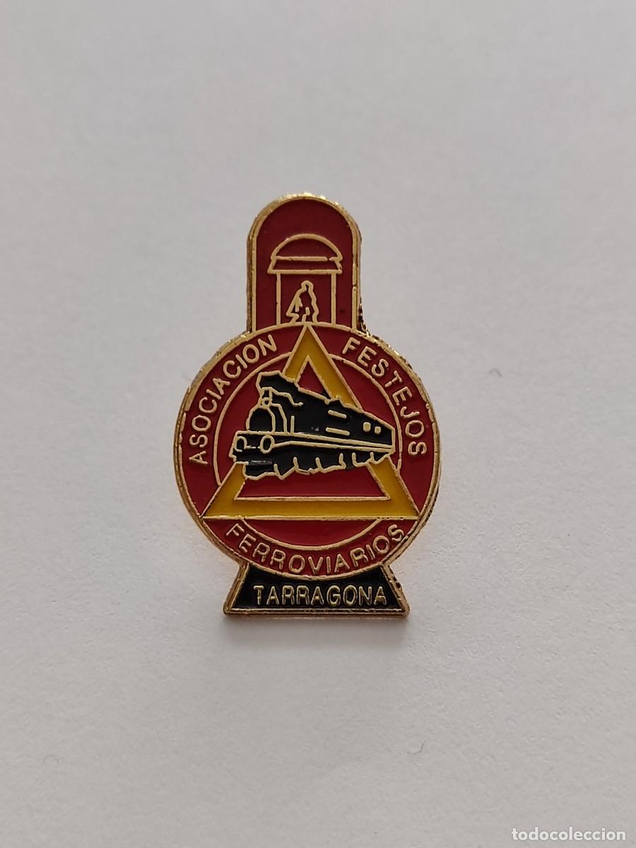 Pins de colecci&oacute;n: TRENES-ANTIGUO PIN ASOCIACION CULTURAL FERROVIARIA DE TARRAGONA
