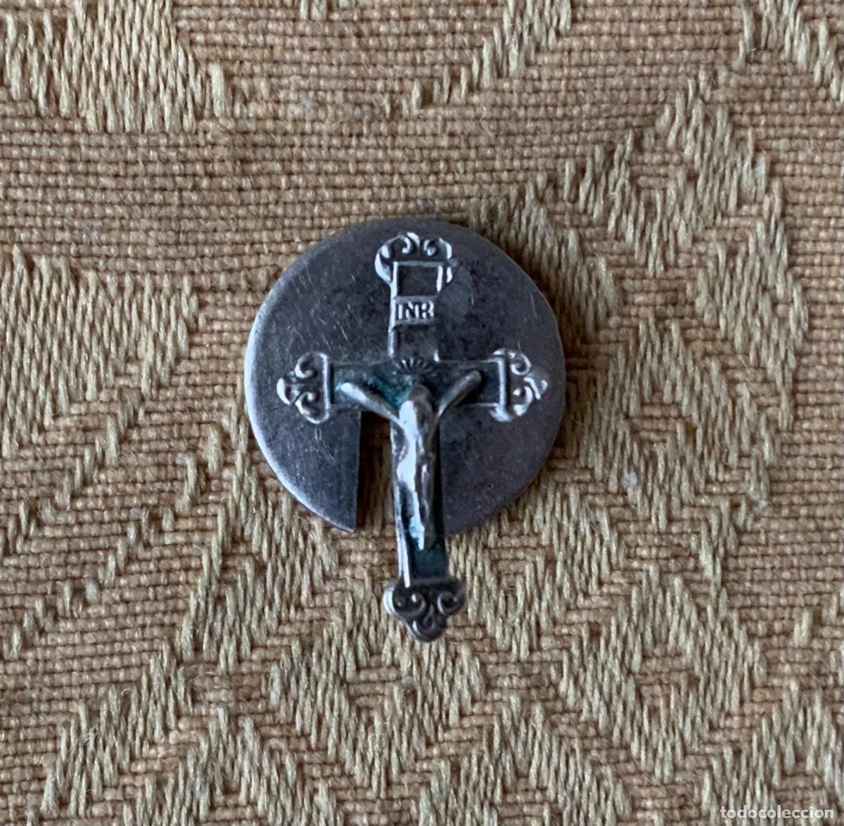 Antigua Insignia Pin Cruz Crucifijo para Ojal