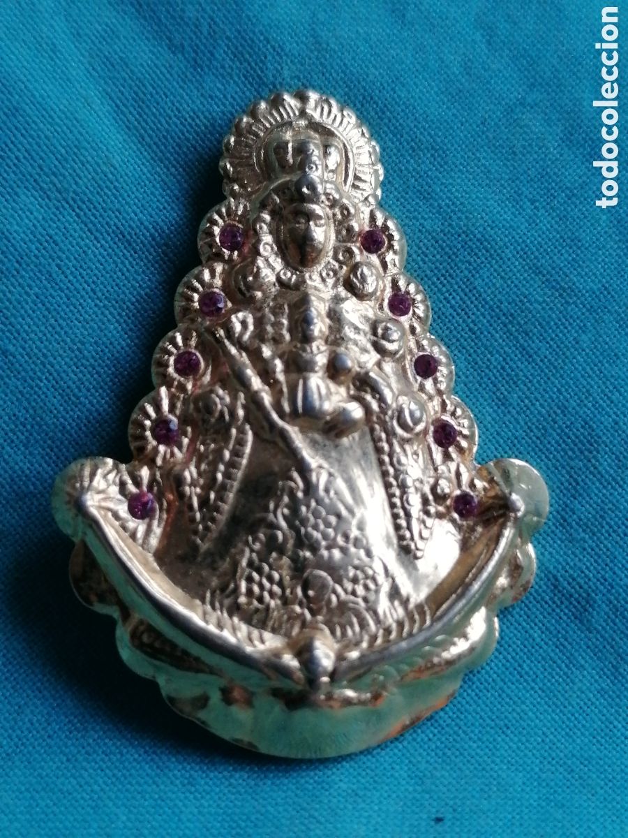Pins de colecci&oacute;n: Pin tipo imperdible Virgen del Roc&iacute;o - Foto 1
