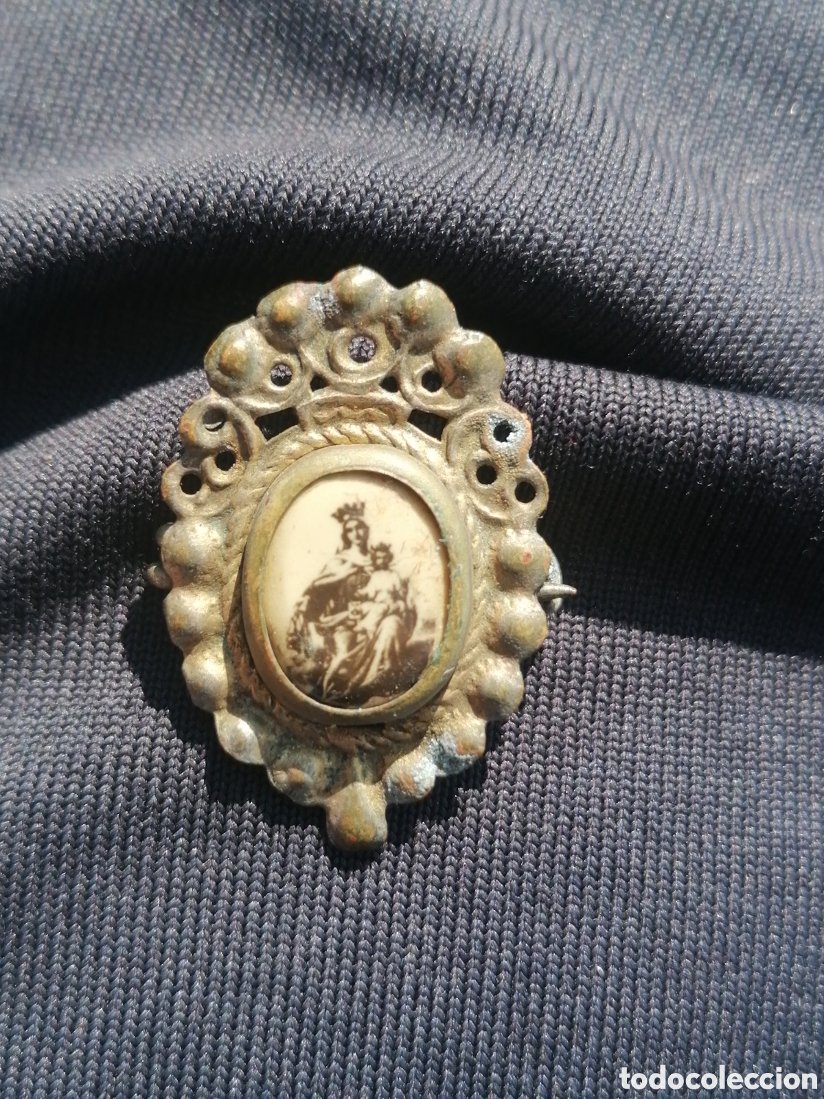 Pins de colecci&oacute;n: Pin antiguo tipo imperdible religioso Virgen cat&oacute;lico cristiano Cat&oacute;lico