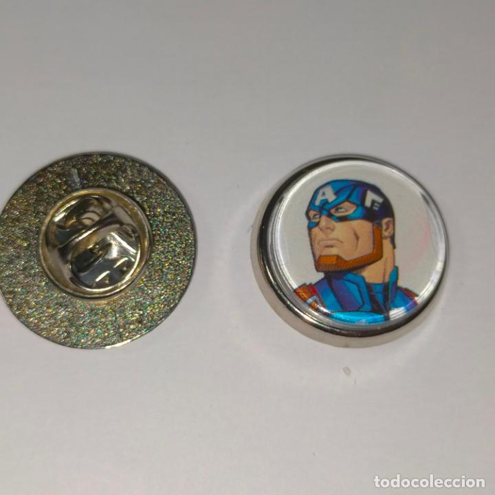 Pins de colecci&oacute;n: PIN REDONDO METAL - FUTBOL CLUB JUGADOR EQUIPO - superh&eacute;roes Marvel Vengadores.