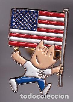 Pins de colecci&oacute;n: PIN DE COBI CON LA BANDERA DE ESTADOS UNIDOS DE LAS OLIMPIADAS DE BARCELONA 92 (OLYMPIC GAMES)