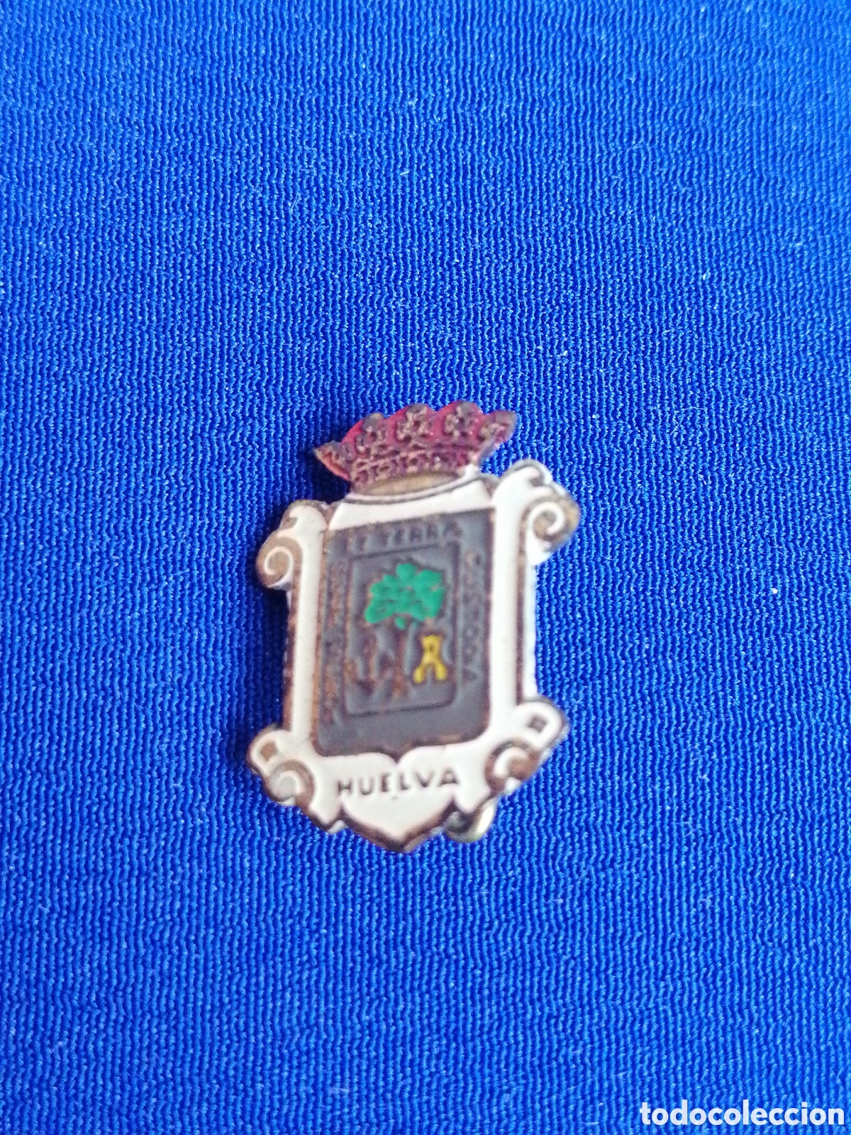 Collection pins: HUELVA ESCUDO HER&Aacute;LDICO INSIGNIA DE ALFILER ANTIGUA
