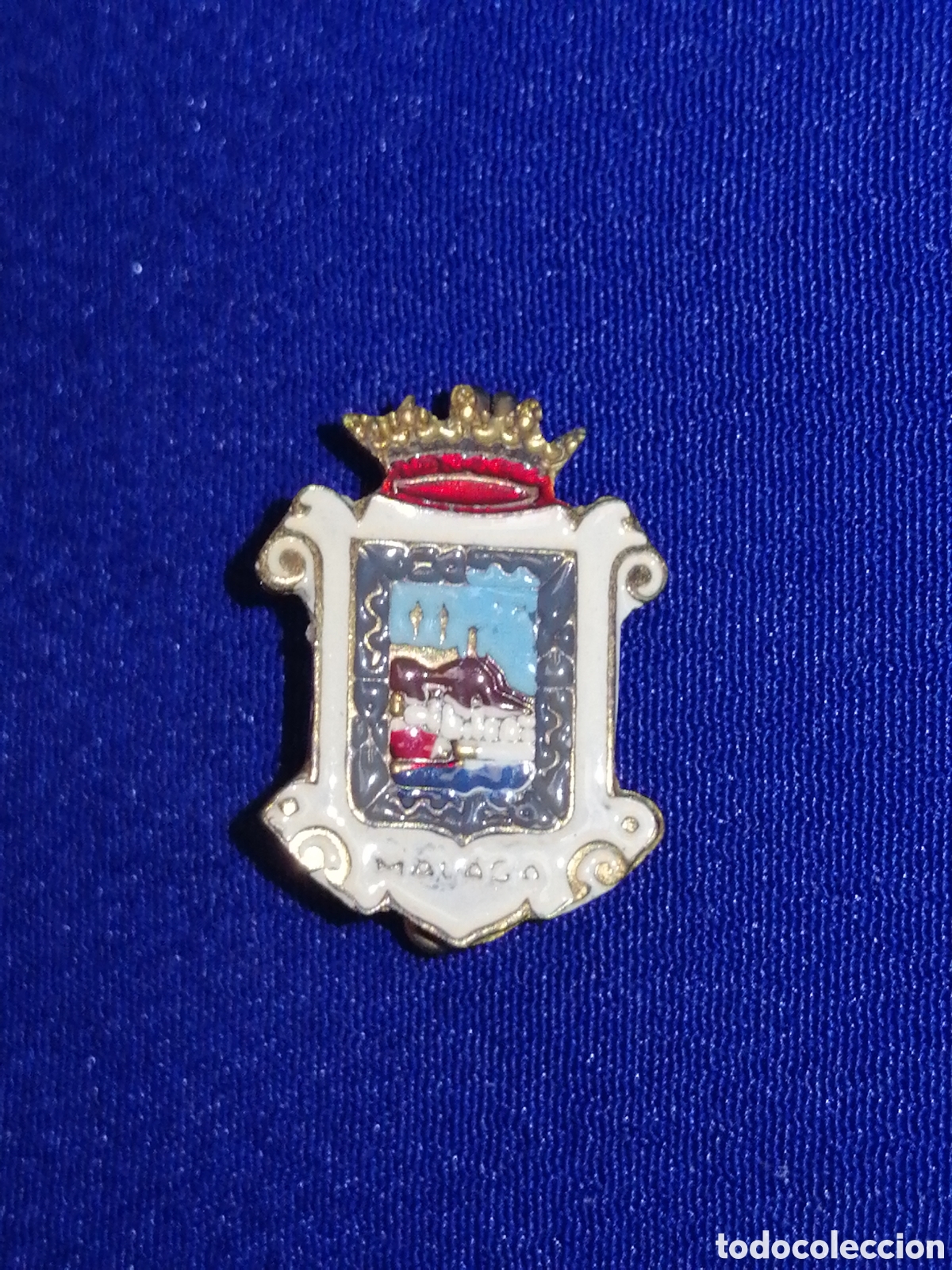 Pins de colecci&oacute;n: M&Aacute;LAGA ESCUDO HER&Aacute;LDICO INSIGNIA DE ALFILER ANTIGUA