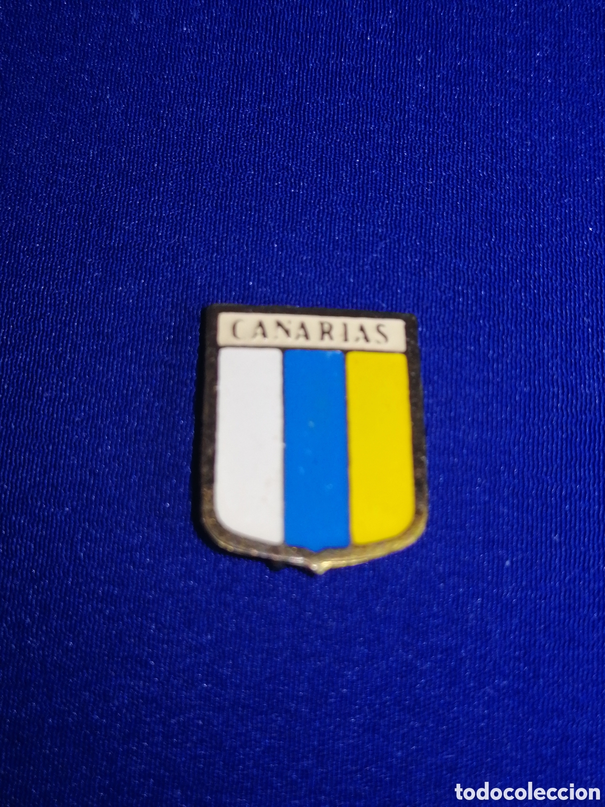 Pins de colecci&oacute;n: CANARIAS ESCUDO HER&Aacute;LDICO INSIGNIA DE ALFILER ANTIGUA